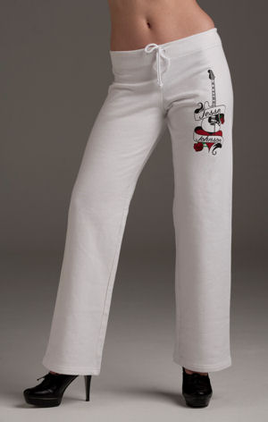 Women’s White 100% Cotton Sweat Pants